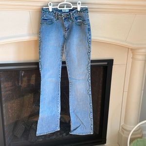 Jill Stuart Floral Embroidered Jeans